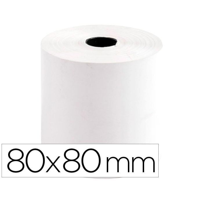 Rollo Sumadora Termico Q-Connect 80 mm Ancho X 80 mm Diametro Sin Bisfenol A Papel De 70 gr-M2 5 unidades