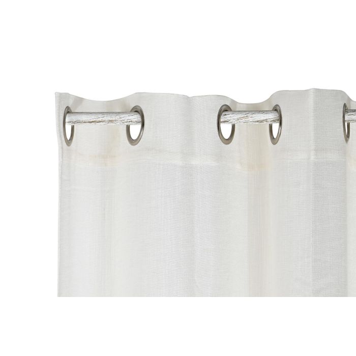 Cortina Basicos DKD Home Decor Blanco 270 x 140 cm (2 Unidades) 2