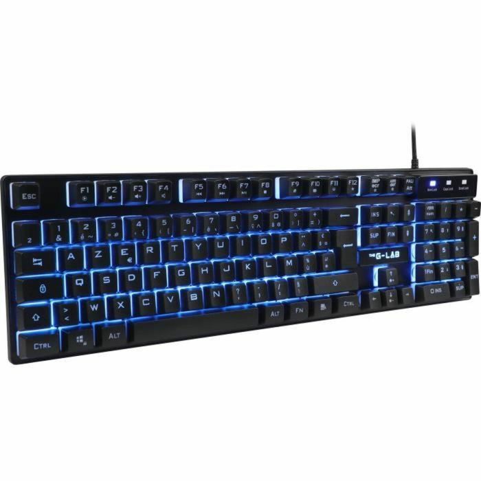 The G-Lab KEYZ-CAESIUM/FR Teclado para juegos Membrana RGB, Diseño FR, 12 atajos, 19 teclas anti-ghosting 4