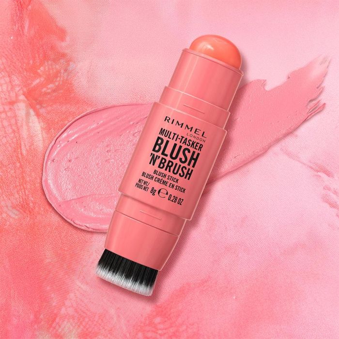 Rimmel London Multi-Tasker Blush 'n' Brush Stick - Rubor en Barra con Brocha Integrada #100-Cotton Candy, 8 gr 4