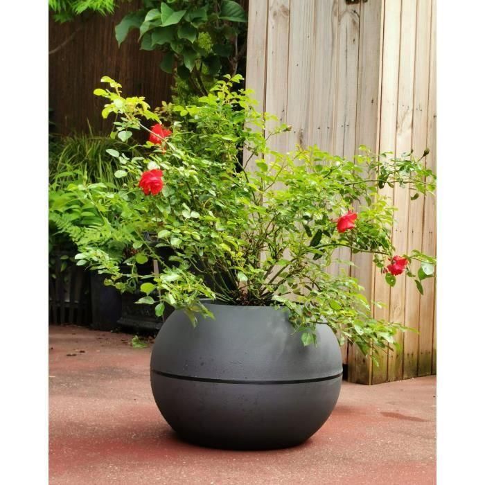 Riviera D40 Maceta Bola de Granito Diámetro 40 cm Gris 1 Riviera D40 Maceta Bola de Granito Diámetro 40 cm Gris 1