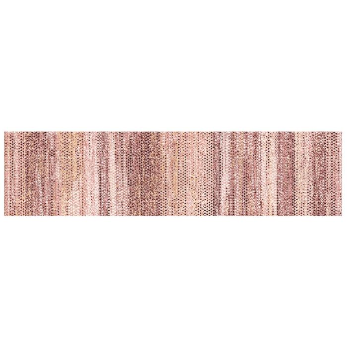 DKD Home Decor Alfombra Scandi Rosa Poliéster 240x60 cm 600 gsm Pack 2 Unidades