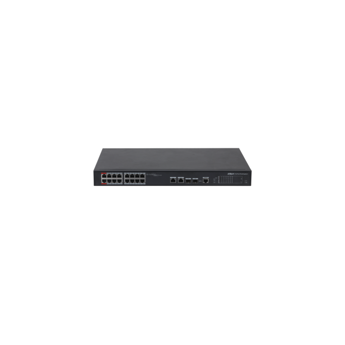 (Dh-Pfs4218-16Et-240-V3) Dahua Switch L2 Hi-Poe Gestionable 16 Puertos 10/100 + 2 Combo Gigabit/Sfp Uplink