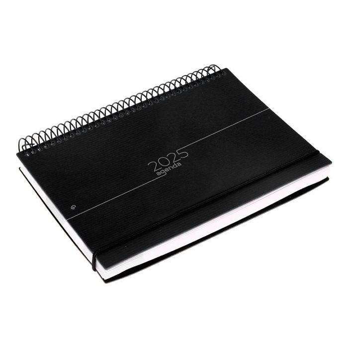 Agenda Espiral Liderpapel Olbia A4 2025 Dia Pagina Color Negro Papel 60 gr 5