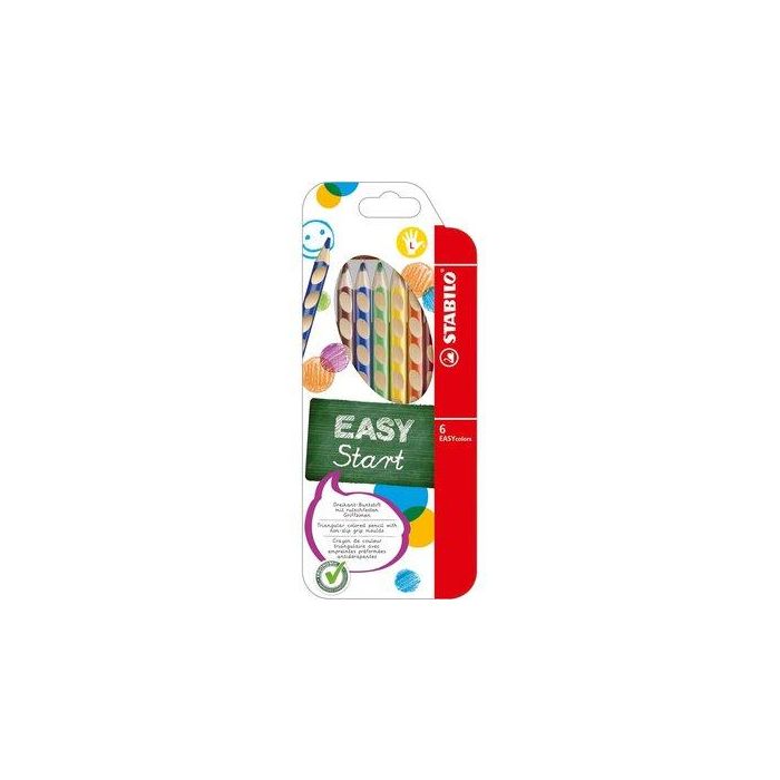 Lapices De Colores Stabilo Easy Colors Para Zurdo Estuche De 6 6 unidades