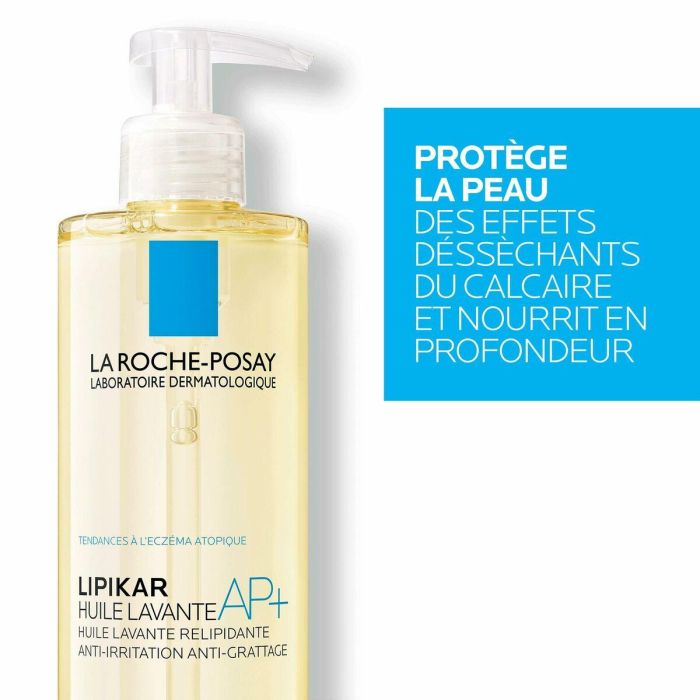 La Roche Posay LIPIKAR Aceite Lavante AP+ Limpiador Corporal Antiirritación para Pieles Atópicas y Muy Secas 400 ml 4