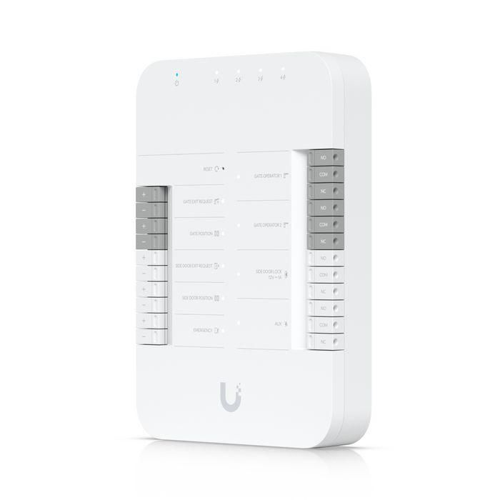 Ubiquiti Gate Hub Avanzado para Control de Acceso y Gestión de Intercomunicadores con 5x RJ-45, PoE++, Montaje en Carril DIN 6