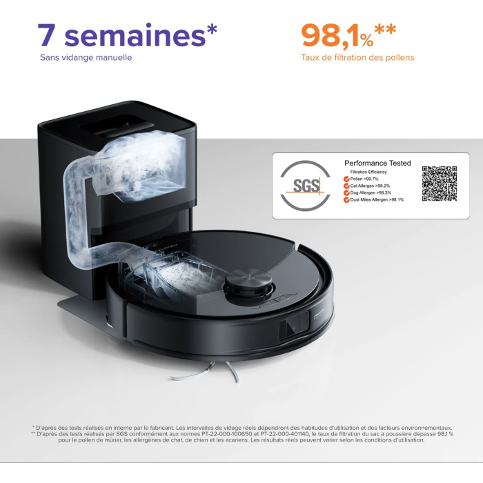 Roborock ROB6936905902351 Q10 VF+ Robot Aspirador con 10000 Pa y 150 min de Autonomía - Negro 3