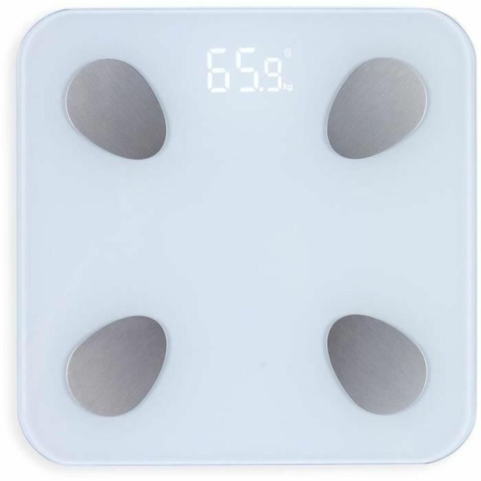 LIVOO DOM428 - Báscula de baño conectada - 13 indicadores - Placa de vidrio templado - Pesa hasta 180 kg 1