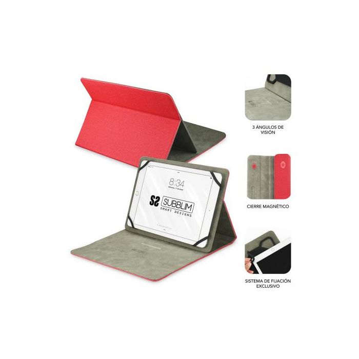 SUBBLIM Funda Stand Tablet Case 10,1" Red 1 SUBBLIM Funda Stand Tablet Case 10,1" Red 1
