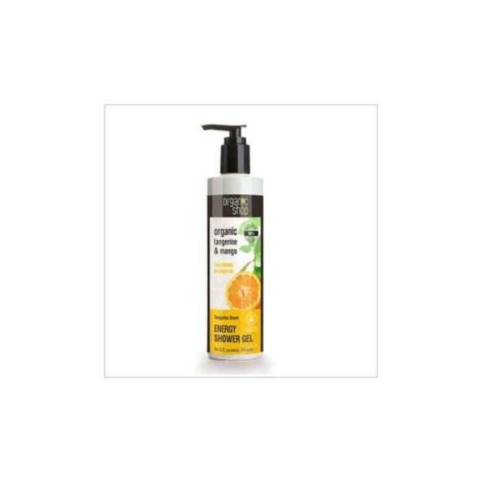 ORGANIC SHOP Gel de Ducha Energizante Mandarina-Mango 280ml para Piel Suave y Tonificada