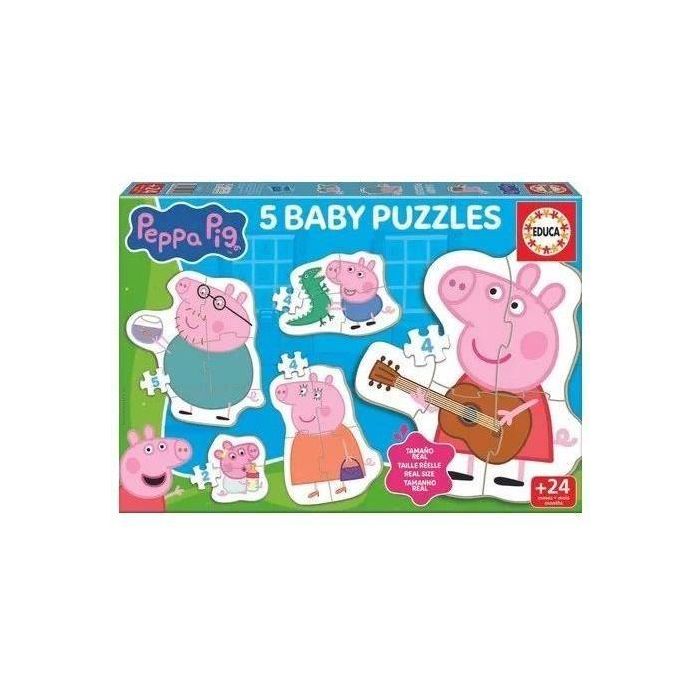 Educa EDU8412668203198 Puzzle para bebés Peppa Pig 4 piezas