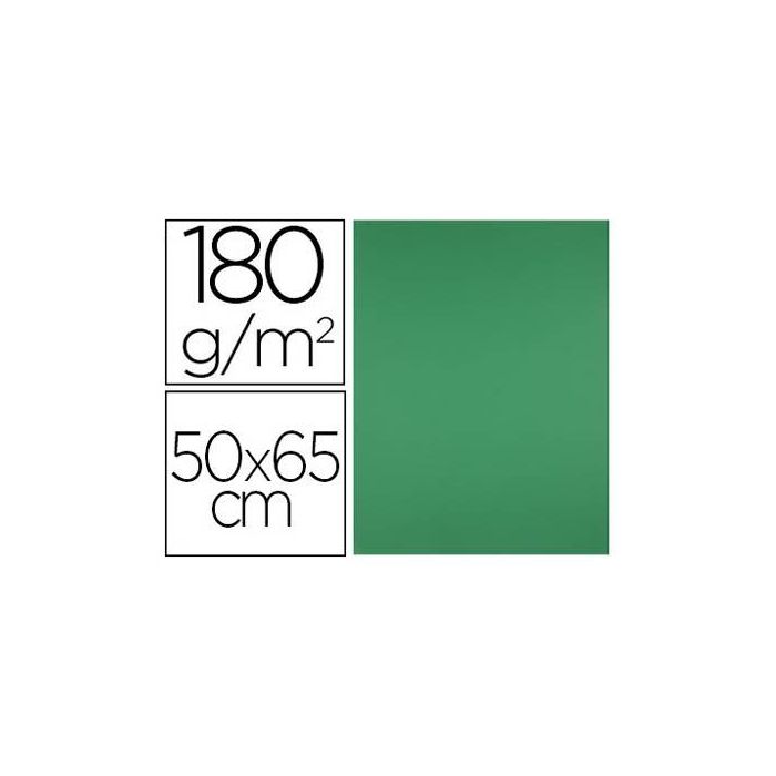 Cartulina Liderpapel 50x65 cm 180 gr-M2 Verde Navidad Paquete De 25 Hojas