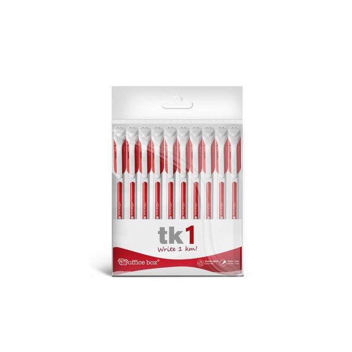 Boligrafo Office Box Tk1 1Mm Rojo Bolsa De 10