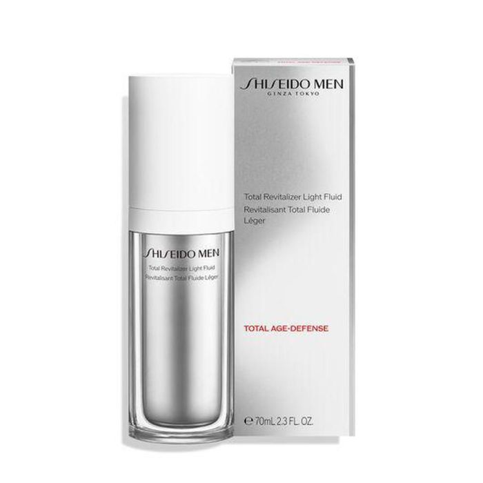 Shiseido Men Total Revitalizer Light Fluido Antienvejecimiento Antiarrugas y Antifatiga para Piel Masculina Mixta-Grasa 70 ml
