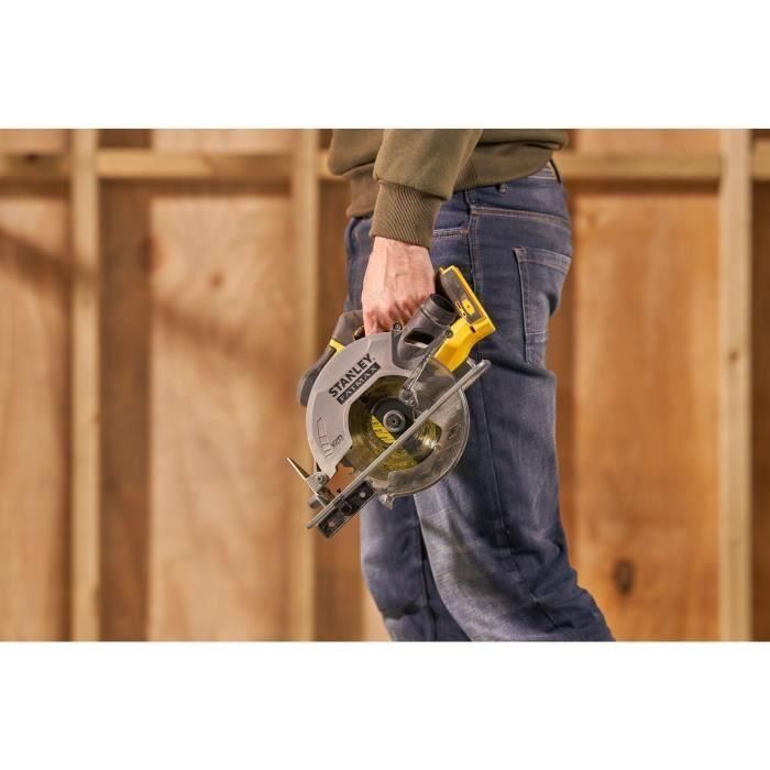 Sierra Circular - STANLEY FATMAX V20 - SFMCS500M2K-QW - 165 mm - Litio 18V - 2 Baterías 4Ah 4 Sierra Circular - STANLEY FATMAX V20 - SFMCS500M2K-QW - 165 mm - Litio 18V - 2 Baterías 4Ah 4