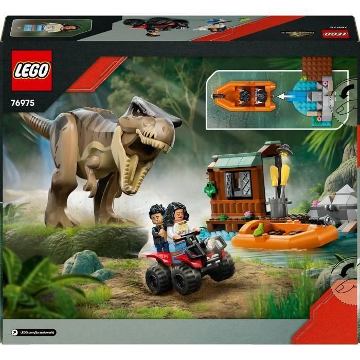 LEGO 76975 Jurassic World El Renacer Set Construcción Huida por el Río y Caza T. rex Articulado con Bote y Minifiguras 5