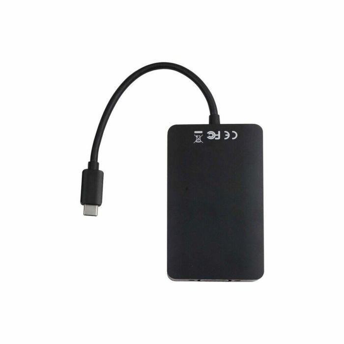 Adaptador USB-C a HDMI V7 V7UC-2HDMI-BLK Negro 1