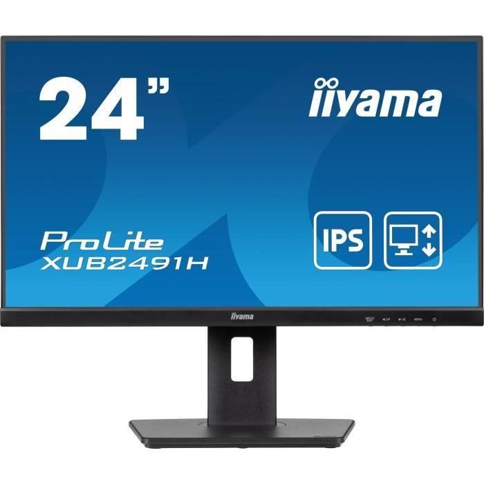 Iiyama Monitor ProLite XUB2491H-B1 24", Panel IPS, 100Hz, HDMI, DisplayPort, Full HD, Ajustable en Altura, Sin Altavoces Iiyama Monitor ProLite XUB2491H-B1 24", Panel IPS, 100Hz, HDMI, DisplayPort, Full HD, Ajustable en Altura, Sin Altavoces