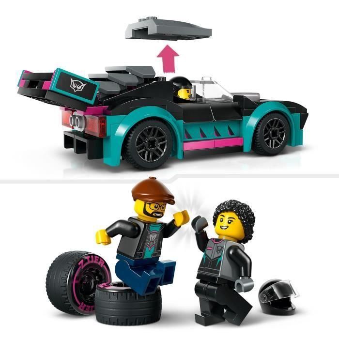 Juego de construccion coche de carreras y camión de transporte lego city 3 Juego de construccion coche de carreras y camión de transporte lego city 3