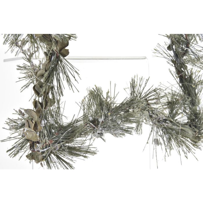 DKD Home Decor Decoración Colgante de Navidad para Puerta Alpina con LED Verde Marrón 5x42x60 cm (2 Unidades) 2