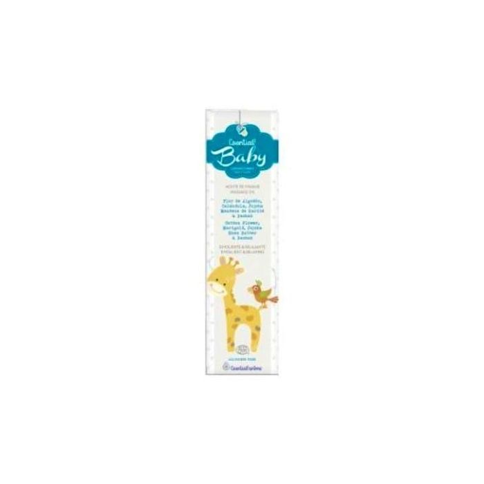ESENTIAL AROMS Aceite de Masaje para Bebé 100ml – Hidratante y Relajante con Caléndula y Aceites Naturales