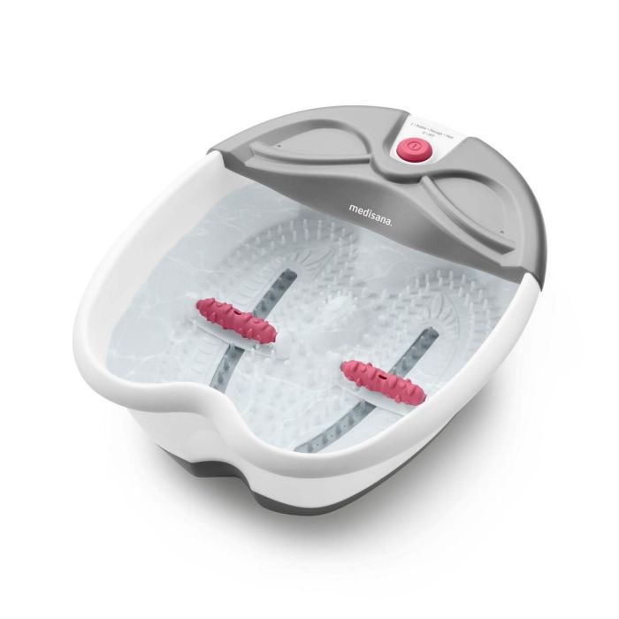 Medisana FS 300 Baño de pies Spa masaje, vibración relajante, reflexología podal, mantiene agua caliente, Blanco