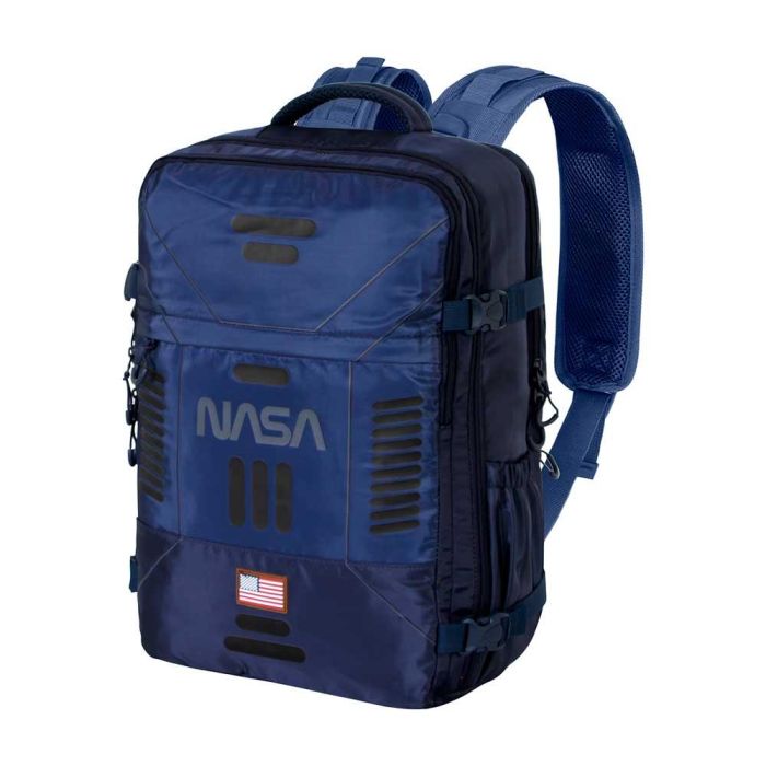 Mochila de Viaje Mercury Grande 47x23x33cm Spaceship NASA Azul Oscuro