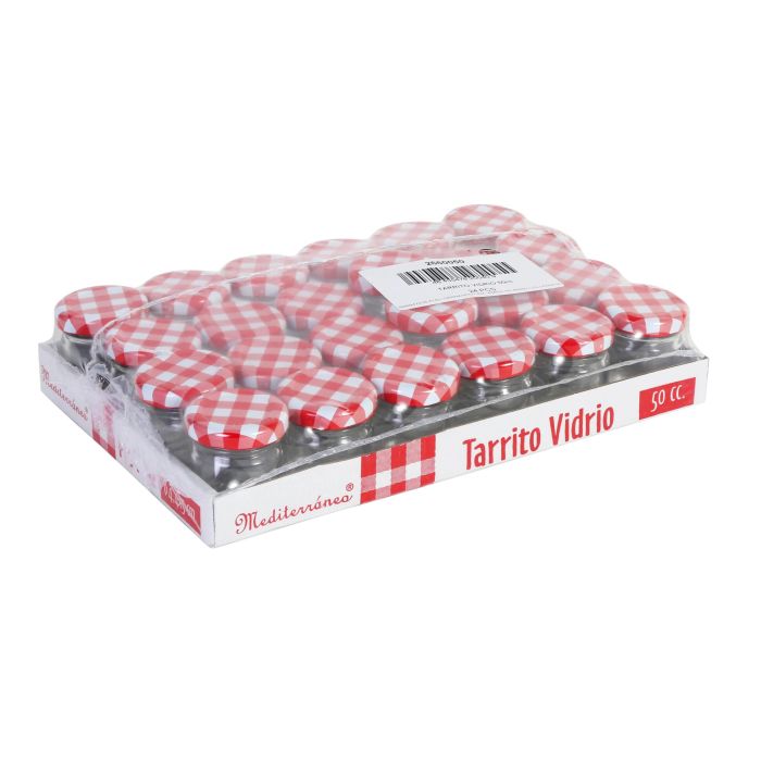 Mediterraneo Tarrito Vidrio 50 Cc C/Tapa B1 1/2 4,3x5x4,3 Cm (24 Unidades)