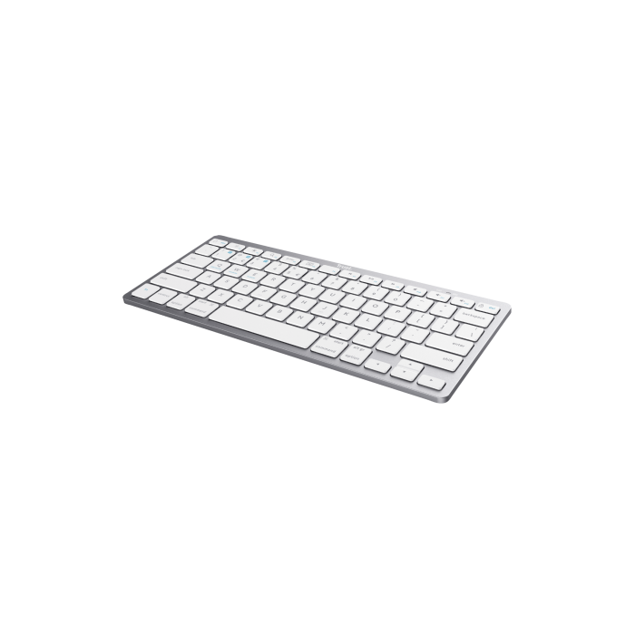 Trust Teclado Basics Bluetooth Para Pc, Tablet Y Smartphone Blanco-Plata 2