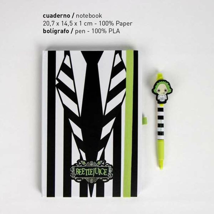 Set de papelería bolígrafo beetlejuice 22.0 x 22.0 x 2.5 cm 4 Set de papelería bolígrafo beetlejuice 22.0 x 22.0 x 2.5 cm 4