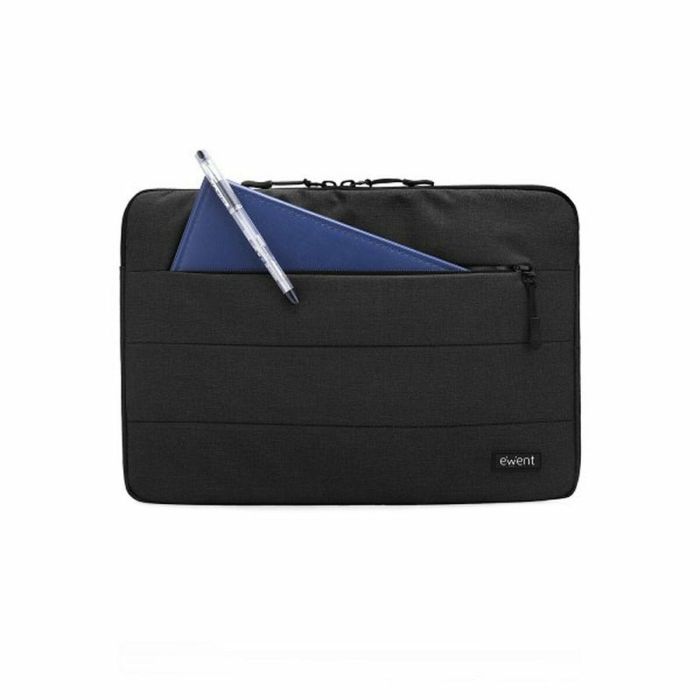 Ewent EW2520 Funda Protectora para Portátil 13.3" (33,8 cm) de Poliéster Negro con 1 Compartimento y Bolsillo Frontal 1
