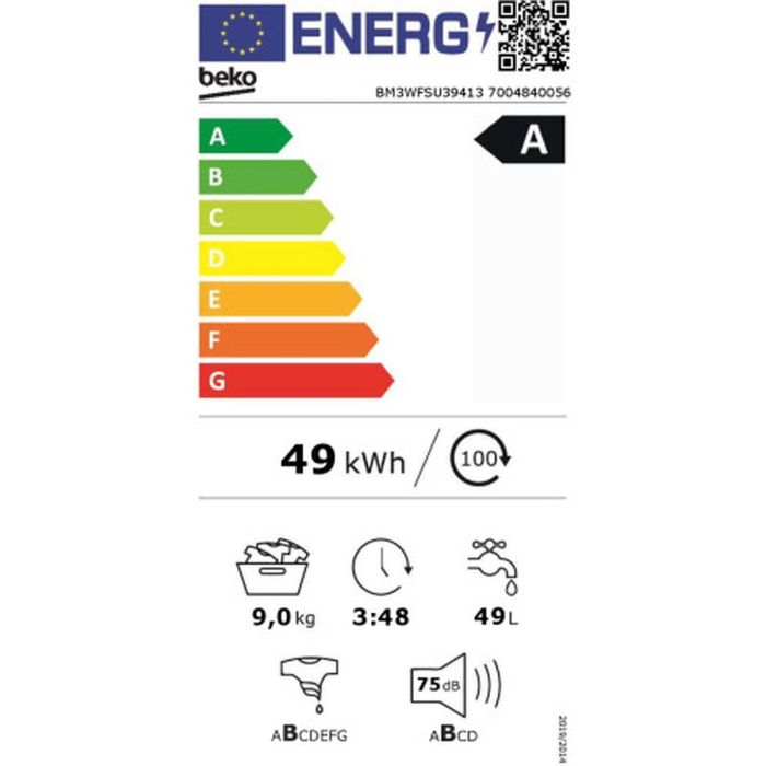 Lavadora BEKO BM3WFSU39413 60 cm 1400 rpm 9 kg 1