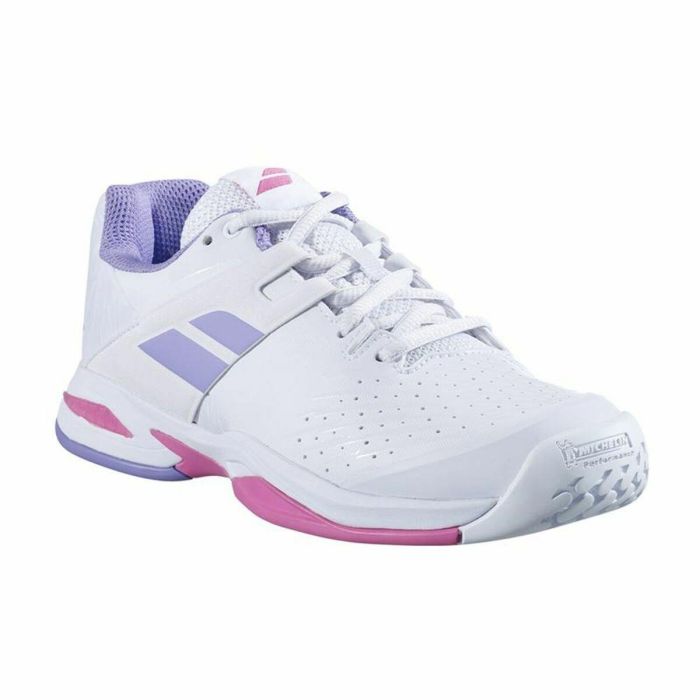 Zapatillas de Tenis para Niños Babolat Prop All Court Blanco 1 Zapatillas de Tenis para Niños Babolat Prop All Court Blanco 1
