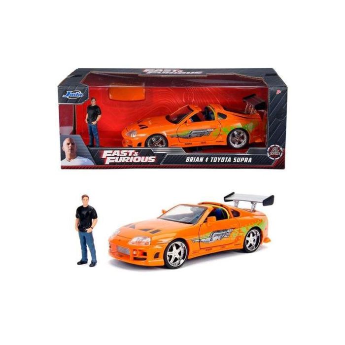 Coche metal supra fast&furious con figura brian escala 1:24 22 Coche metal supra fast&furious con figura brian escala 1:24 22