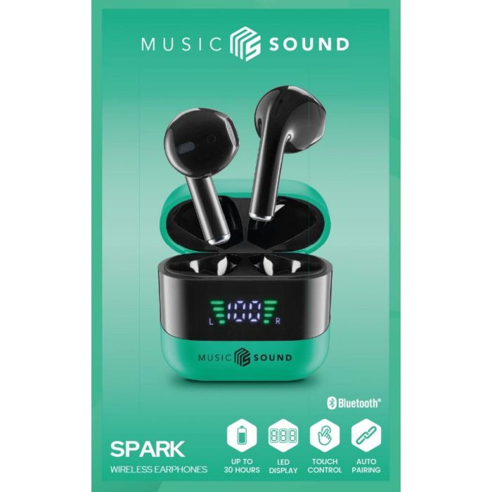 Cellularline Music & Sound Bluetooth Earphones Spark Green 1 Cellularline Music & Sound Bluetooth Earphones Spark Green 1