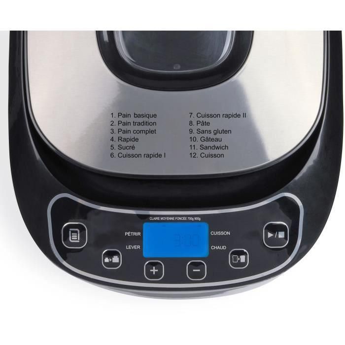 Livoo LIV3523930097393 Máquina de Pan DOP218 550W, 12 programas, Recipiente Aluminio Extraíble, Pantalla LCD, 3 accesorios 4 Livoo LIV3523930097393 Máquina de Pan DOP218 550W, 12 programas, Recipiente Aluminio Extraíble, Pantalla LCD, 3 accesorios 4
