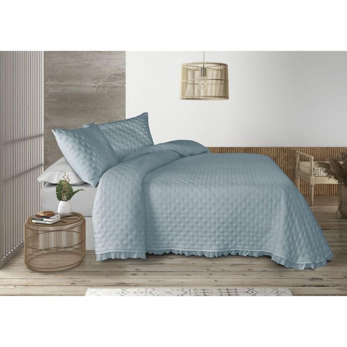 Colcha Pierre Cardin AROA Azul Cama de 90 (2 Piezas) 1 Colcha Pierre Cardin AROA Azul Cama de 90 (2 Piezas) 1