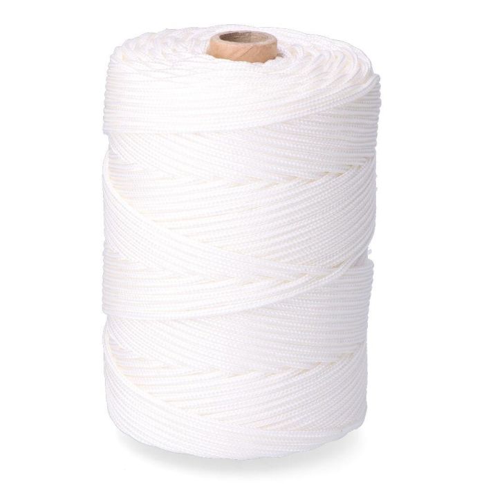 Cordón trenzado polipropileno riel blanco, calibre 3 mm x 200 m Cordón trenzado polipropileno riel blanco, calibre 3 mm x 200 m