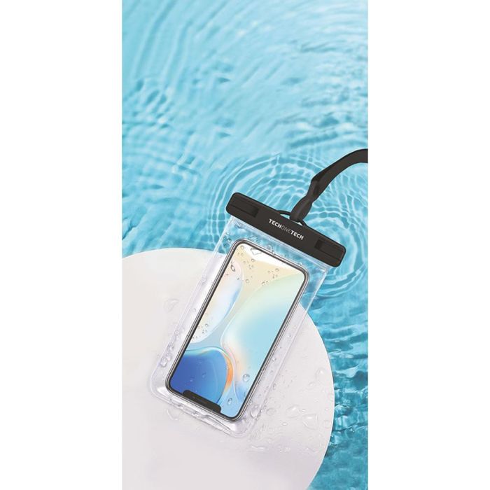 Tech One Tech Funda impermeable para móviles hasta 7" IPX8 sumergible 30m con lanyard PVC 2