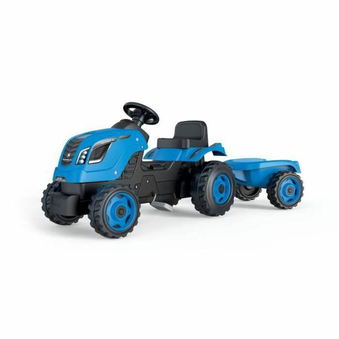 Smoby Farmer XL Pedal Tractor + Trailer - Azul