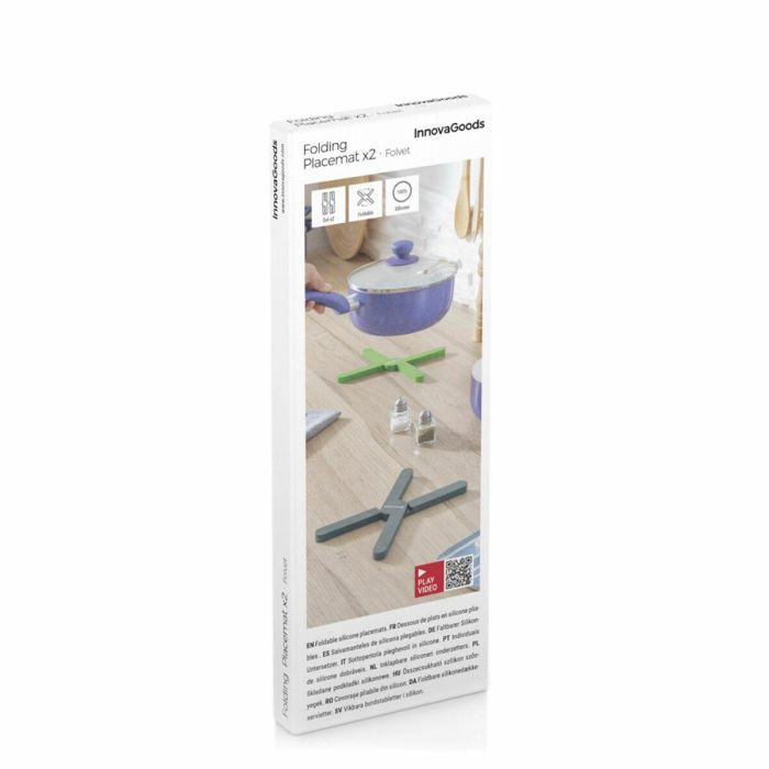 Salvamanteles Individual Plegable de Silicona Folvet InnovaGoods 2 Unidades 7 Salvamanteles Individual Plegable de Silicona Folvet InnovaGoods 2 Unidades 7
