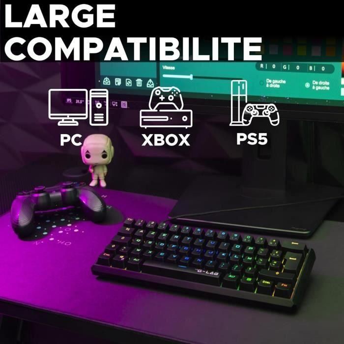 The G-Lab TGL3760162067217 Teclado Mecánico para Juegos KEYZ TALLIUM Rojo 2