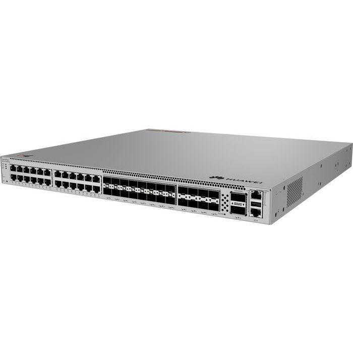HUAWEI eKit 24*10/100/1000BASE-T ports, 16*10GE SFP+ ports, 8*25GE SFP28 ports, 2*100GE QSFP28 ports, expansion card slot, with 1*AC power module 1 HUAWEI eKit 24*10/100/1000BASE-T ports, 16*10GE SFP+ ports, 8*25GE SFP28 ports, 2*100GE QSFP28 ports, expansion card slot, with 1*AC power module 1