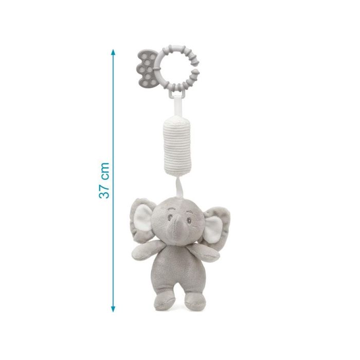 KioKids Peluche Sonajero Elefante Dolci Amici +0 Meses Gris 3