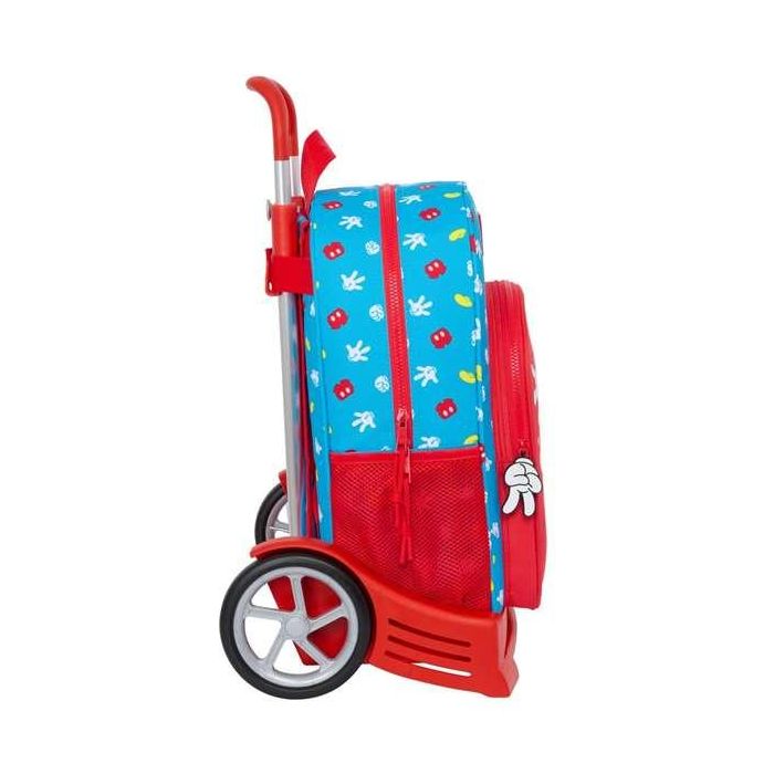 Mochila Escolar con Ruedas Mickey Mouse Clubhouse Fantastic Azul Rojo 33 x 42 x 14 cm 2