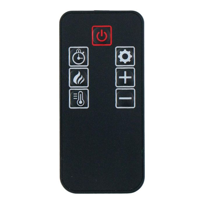 Classic Fire Estufa Chimenea LED Memphis 1800W con Mando a Distancia y Efecto Llama Regulable, Cuerpo Metálico Negro 1