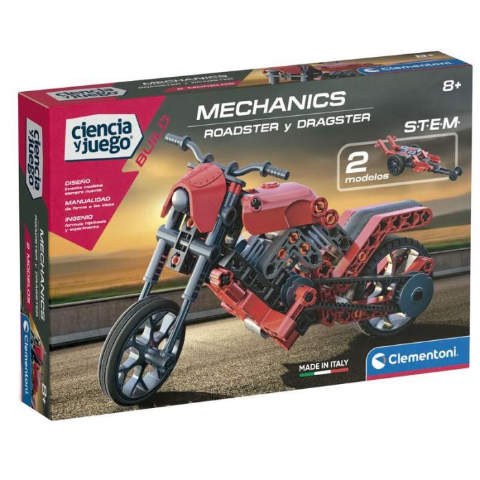 Clementoni Juego Mechanics Roadster y Dragster Edad +8 años
