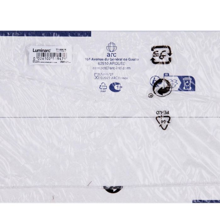 Set 6 Tazas con Plato Opal Trianon Luminarc 22 cL