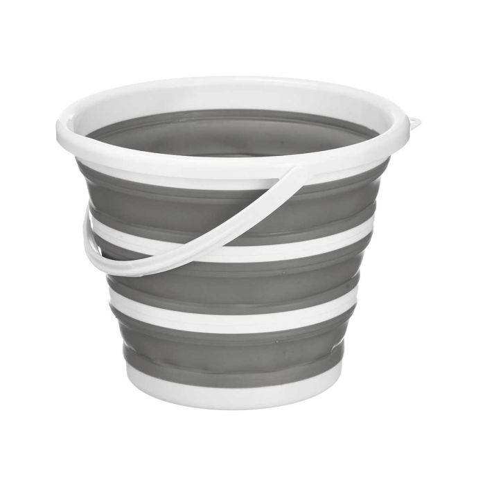 Cubo Plegable Blanco Gris 10 L Arte Regal 32x5x34cm (12 Unidades) 1